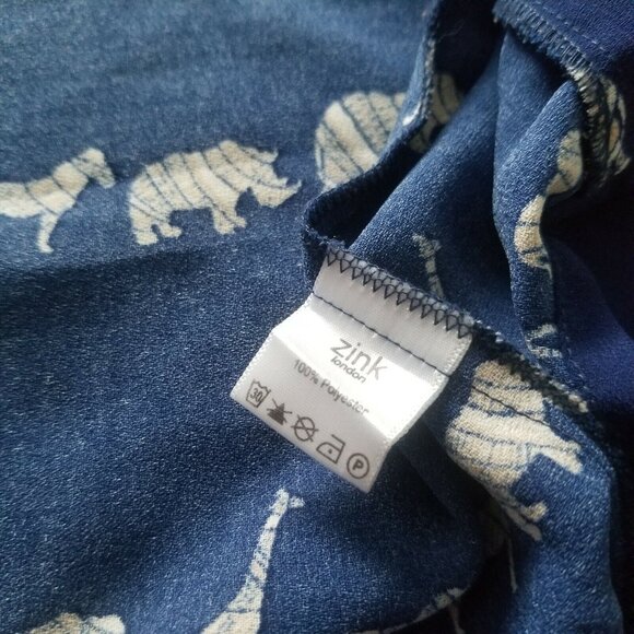 Zink London Womens Small Blue Animal Print Open Cardigan Sweater Lightweight - Picture 6 of 6